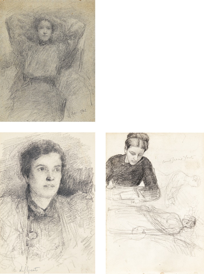 SKETCHES OF LILY YEATS AND LOLLY YEATS  by John Butler Yeats