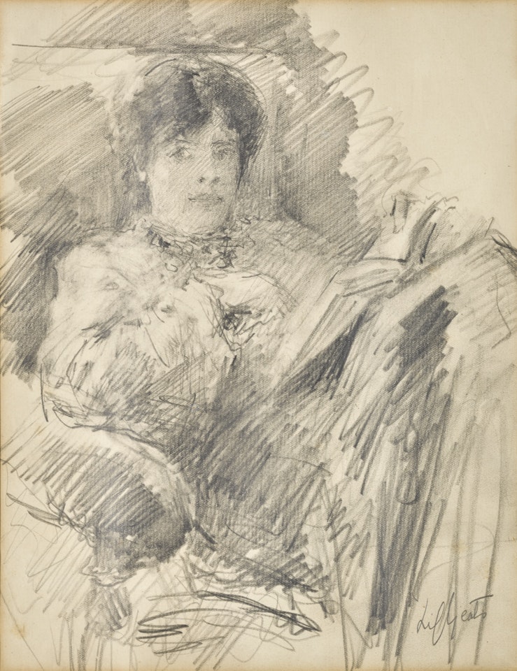 SKETCH OF SUSAN MARY 'LILY' YEATS by John Butler Yeats