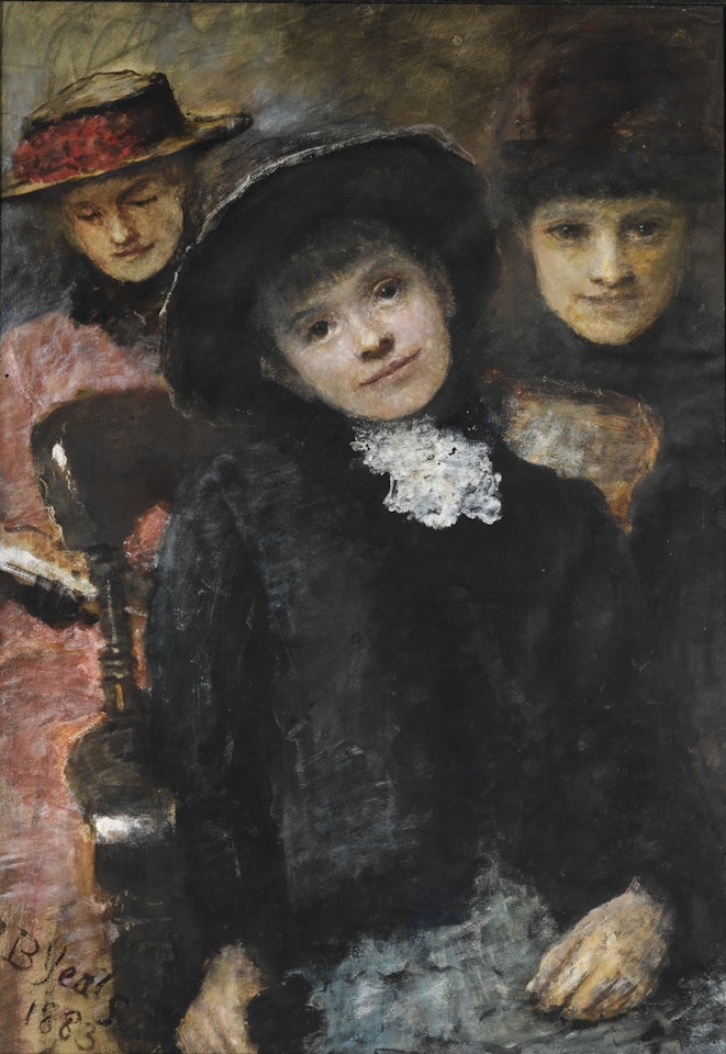 THREE GIRLS LISTENING TO MUSIC by John Butler Yeats