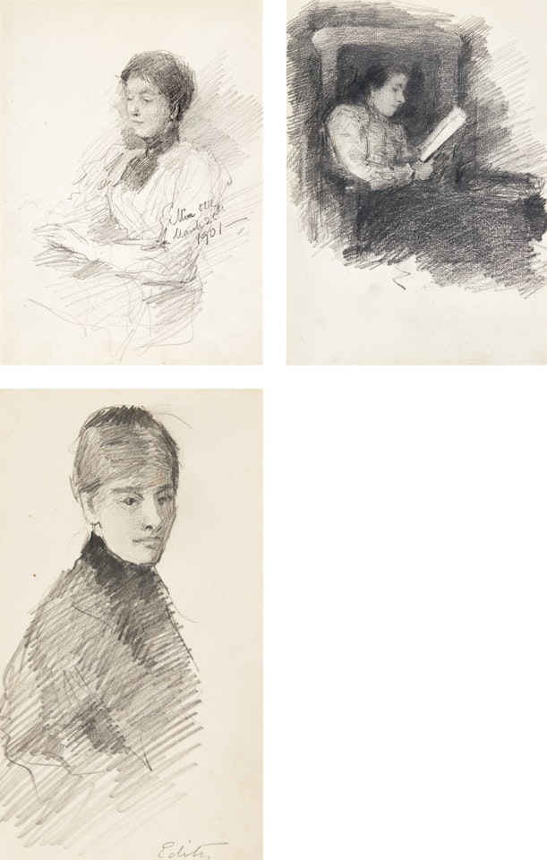 THREE SKETCHES OF WOMEN by John Butler Yeats
