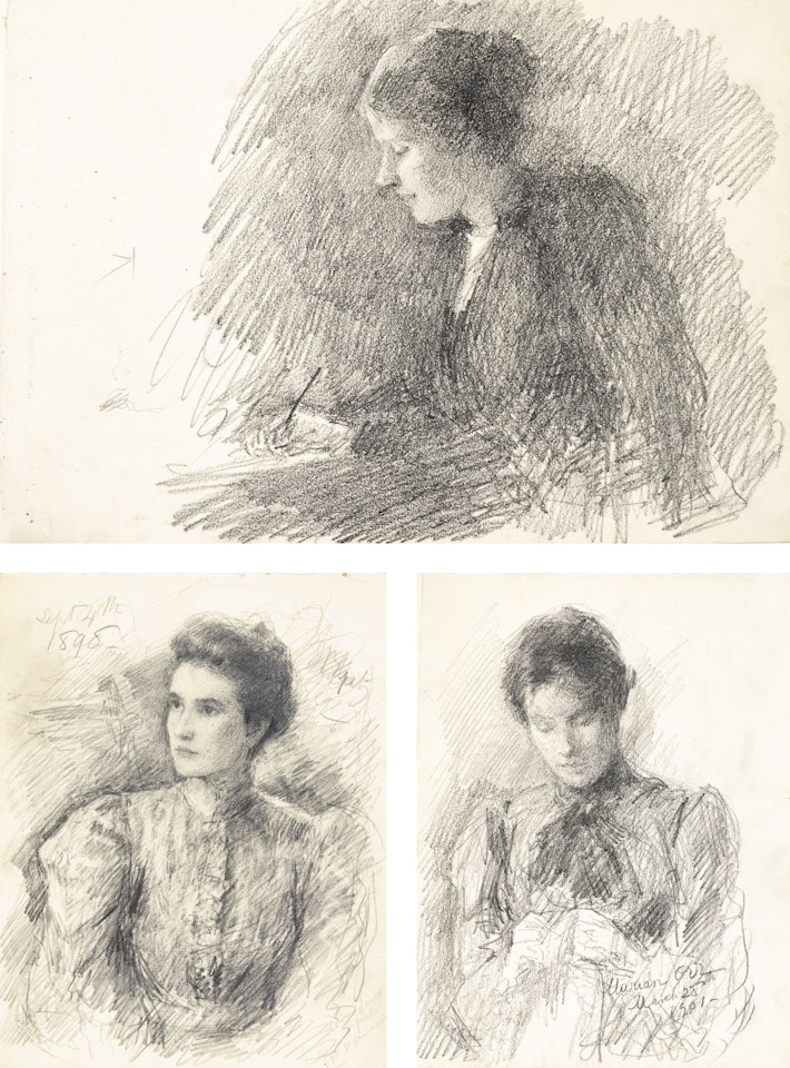 THREE SKETCHES OF LADIES by John Butler Yeats
