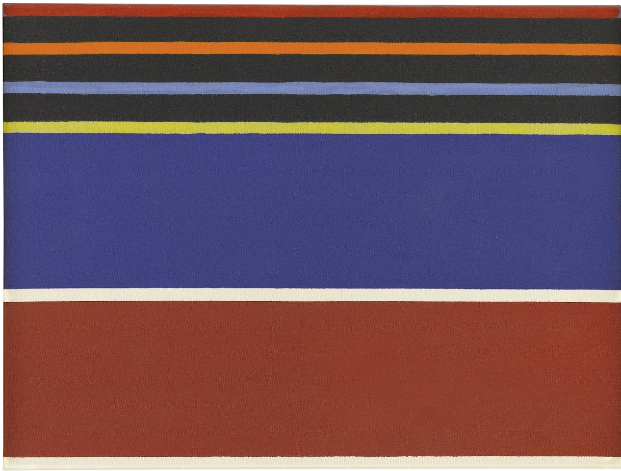 SILENT ADIOS I; RAINBOW'S BLANKET [TWO WORKS] by Kenneth Noland