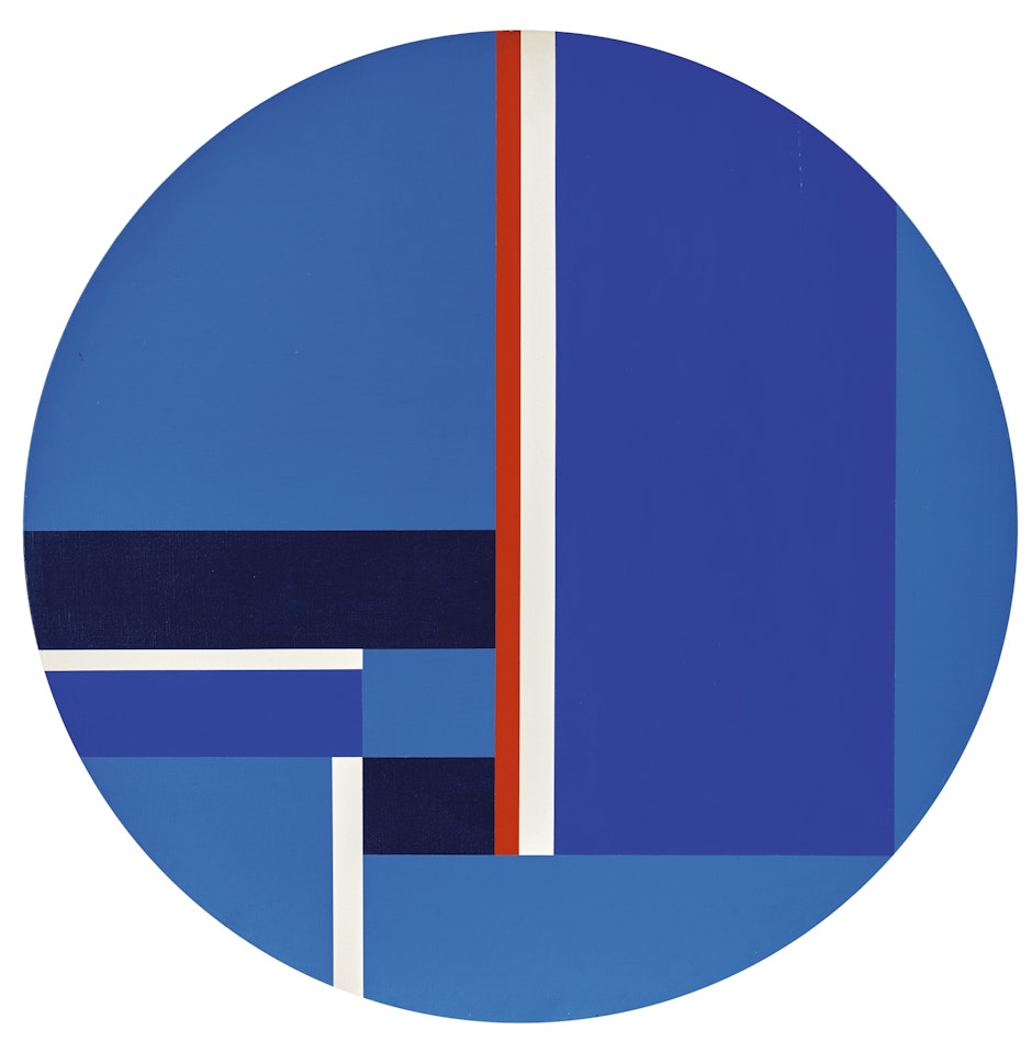 BLUE TONDO  by Ilya Bolotowsky