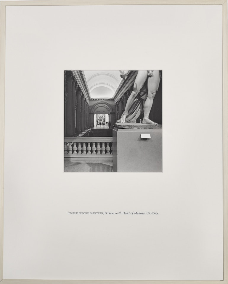 STATUE BEFORE PAINTING, PERSEUS WITH HEAD OF MEDUSA, CANOVA by Louise Lawler