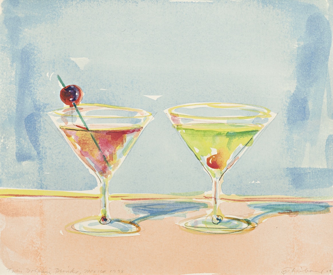 TWIN DOLPHIN DRINKS, MEXICO by Wayne Thiebaud