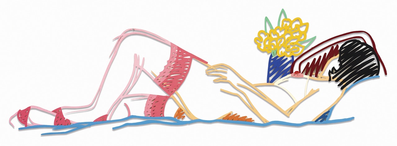 NUDE WITH BOUQUET AND STOCKINGS (VARIATION #7) by Tom Wesselmann