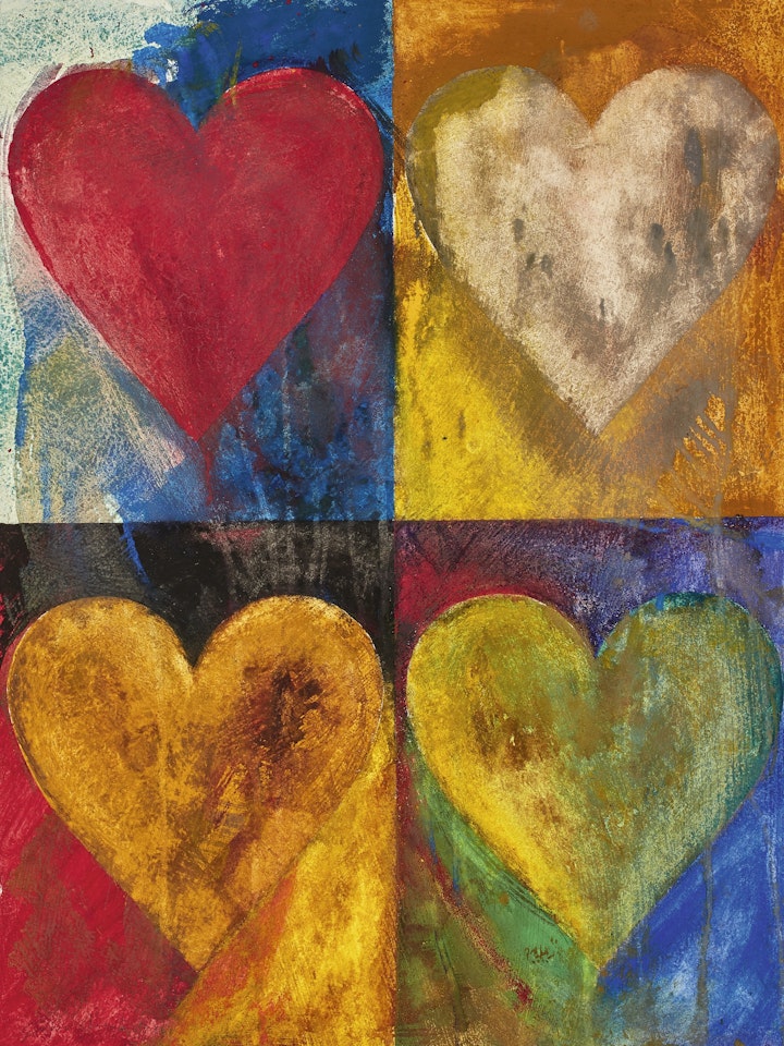 UNTITLED (HEARTS) by Jim Dine