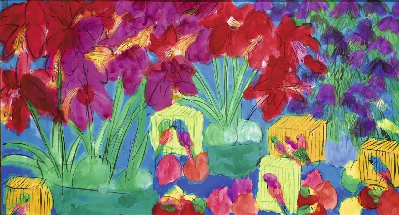 FLOWERS AND BIRDS by Walasse Ting