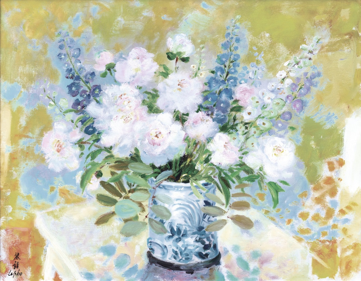 ROSES ET GLAÏEULS (ROSES AND GLADIOLI) by Le Pho