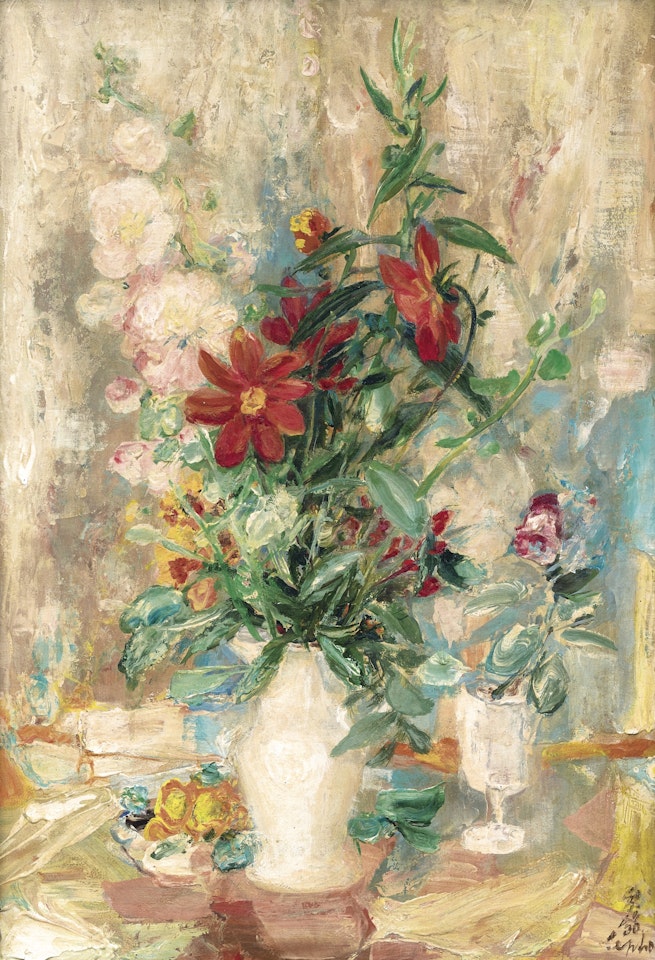 LES DAHLIAS ROUGES (THE RED DAHLIAS) by Le Pho