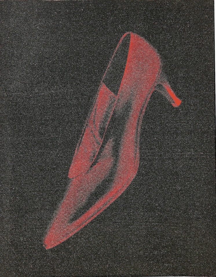 DIAMOND DUST RED SHOE by Andy Warhol