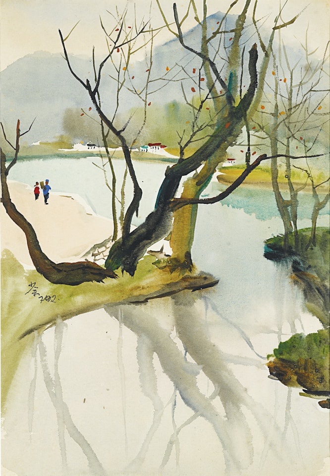 FLOWER RIVER IN GUIZHOU by Wu Guanzhong