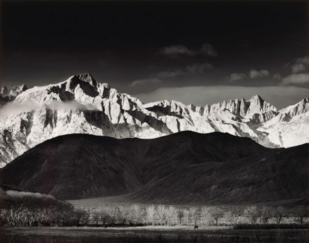 Winter Sunrise, Sierra Nevada, from Lone Pine, California by Ansel Adams