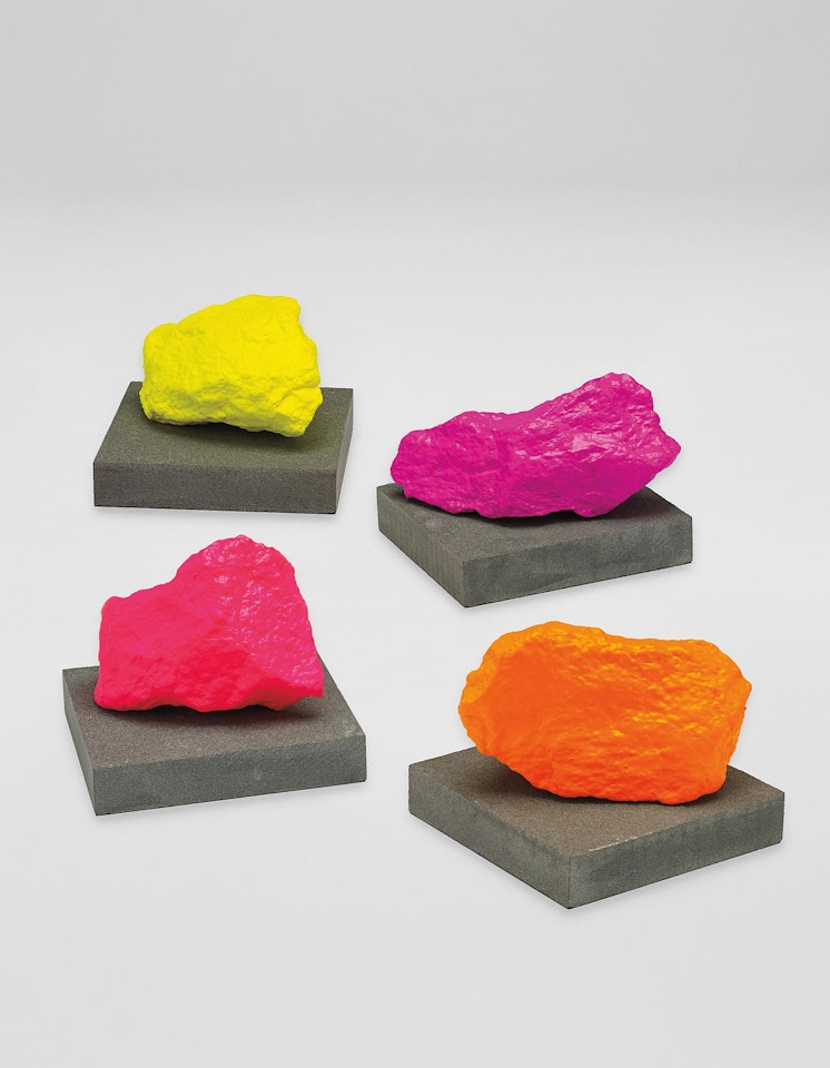4 works: (i) Small Yellow Mountain; (ii) Small Pink Mountain; (iii) Small Orange Mountain; (iv) Small Violet Mountain by Ugo Rondinone