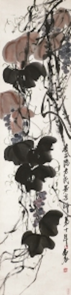 PURPLE GRAPES by Qi Baishi