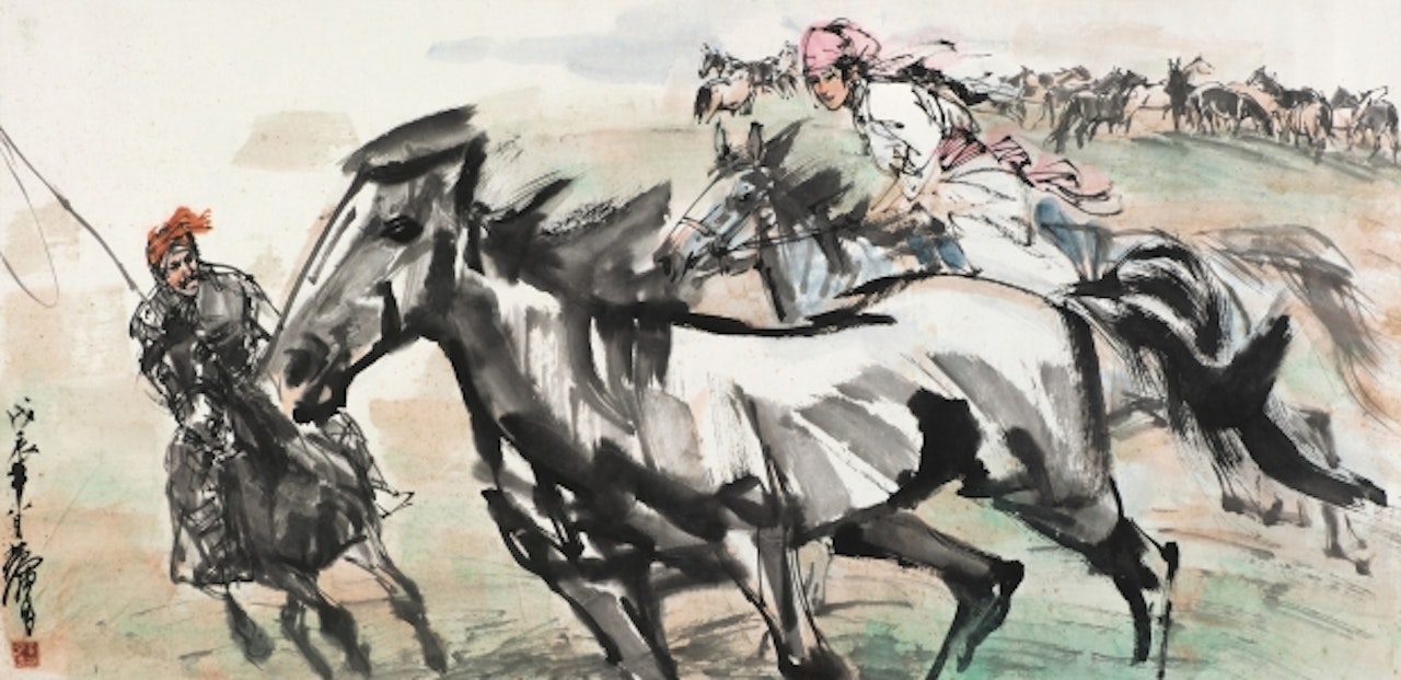 RIDING HORSE by Huang Zhou