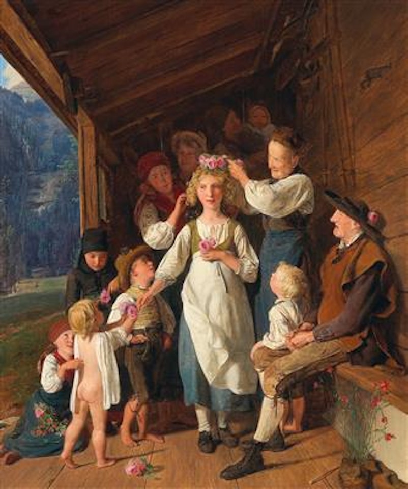 The bridesmaid by Ferdinand Georg Waldmüller