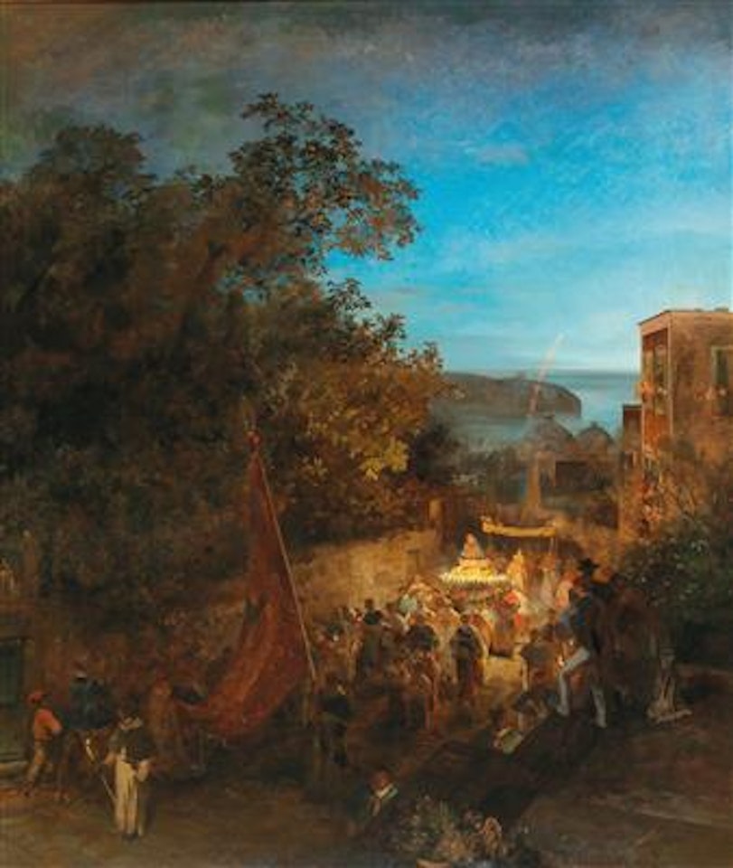 “Ischia – Feast of St Anne, Casamicciola“ by Oswald Achenbach