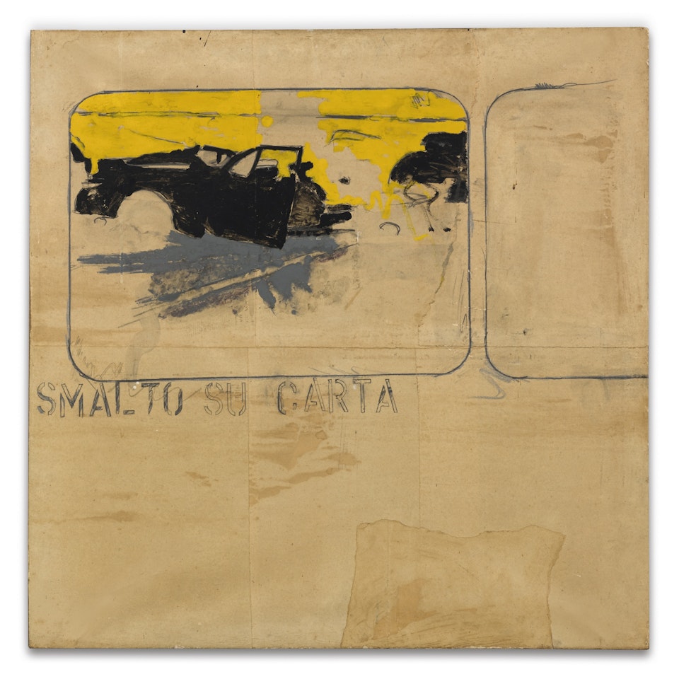 SMALTO SU CARTA (INCIDENTE) by Mario Schifano