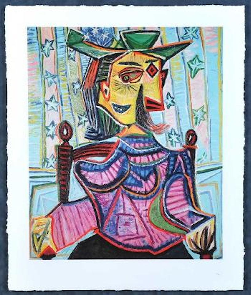 Seated Portrait Of Dora Maar ,
1939 by Pablo Picasso