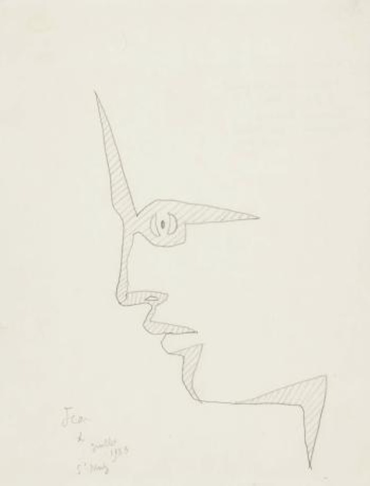 Kopf ,
1953 by Jean Cocteau