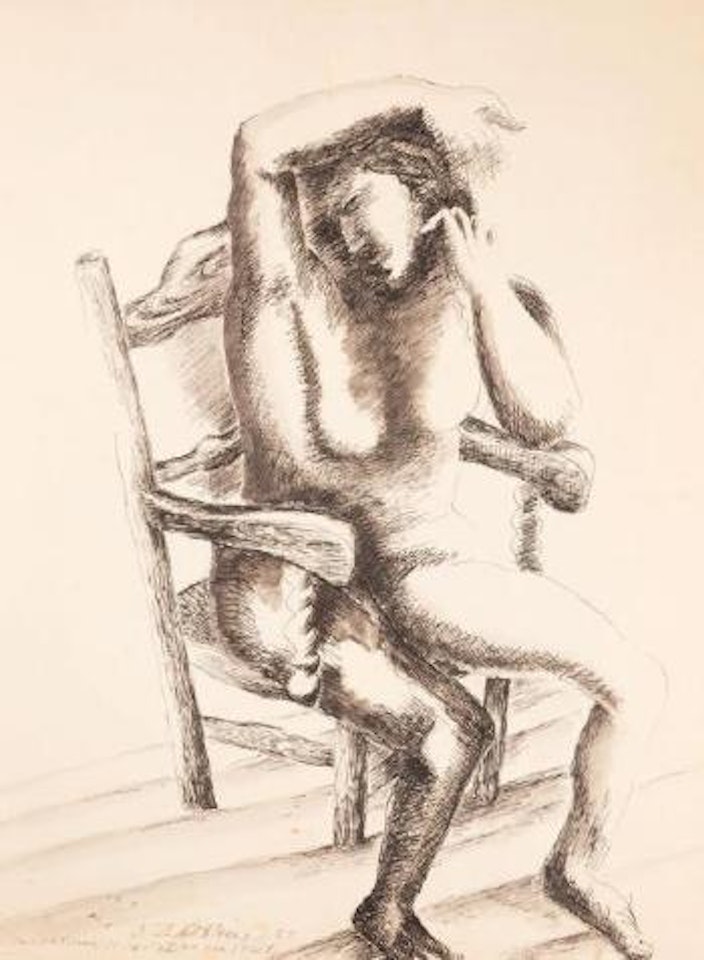 Nu assis dans un fauteuil ,
1952 by Ossip Zadkine