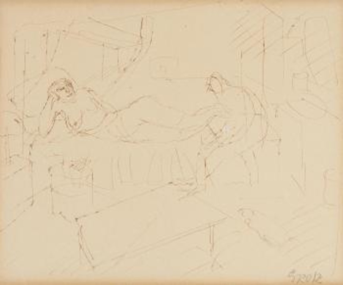Painter and sitter ,
1912
-
1913 by George Grosz