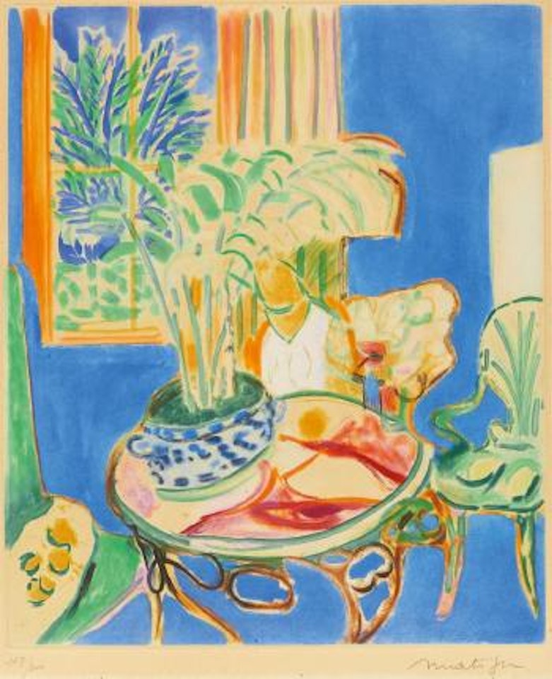Petit intérieur bleu ,
1952 by Henri Matisse