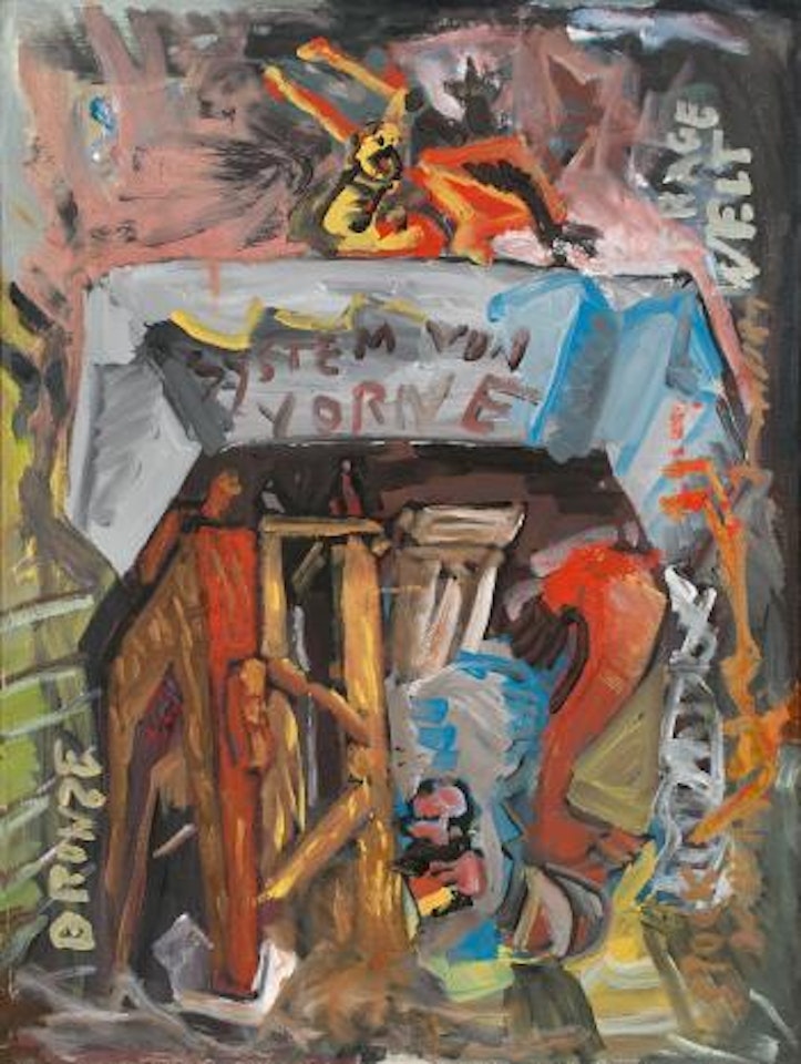 System Von Vorne ,
1981 by Jörg Immendorff