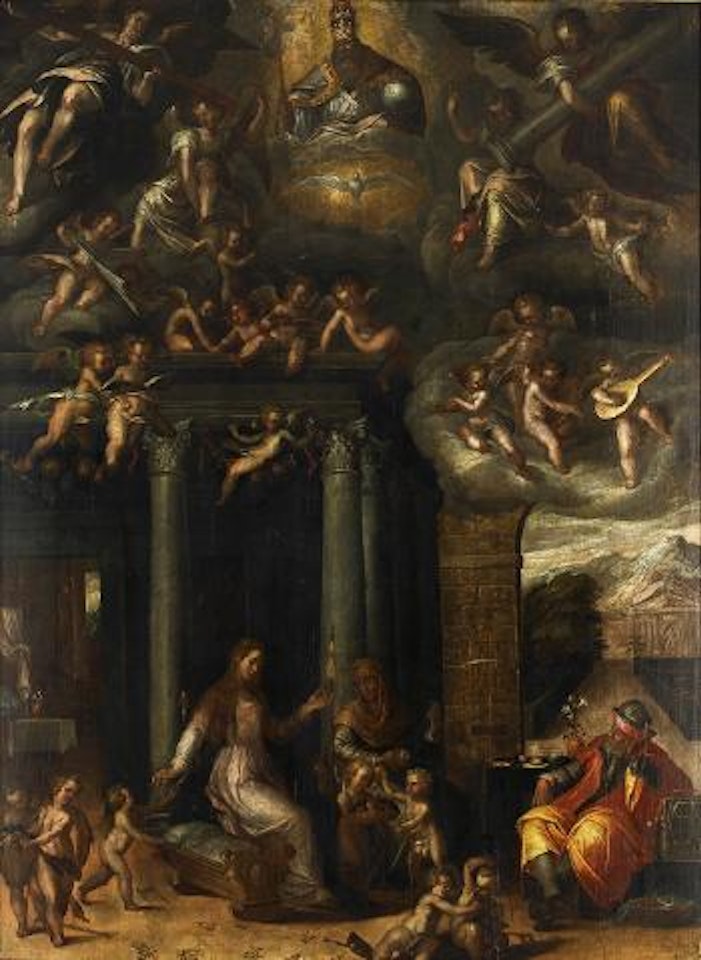 The Education of the Virgin ,
Circa
1620 by German School
