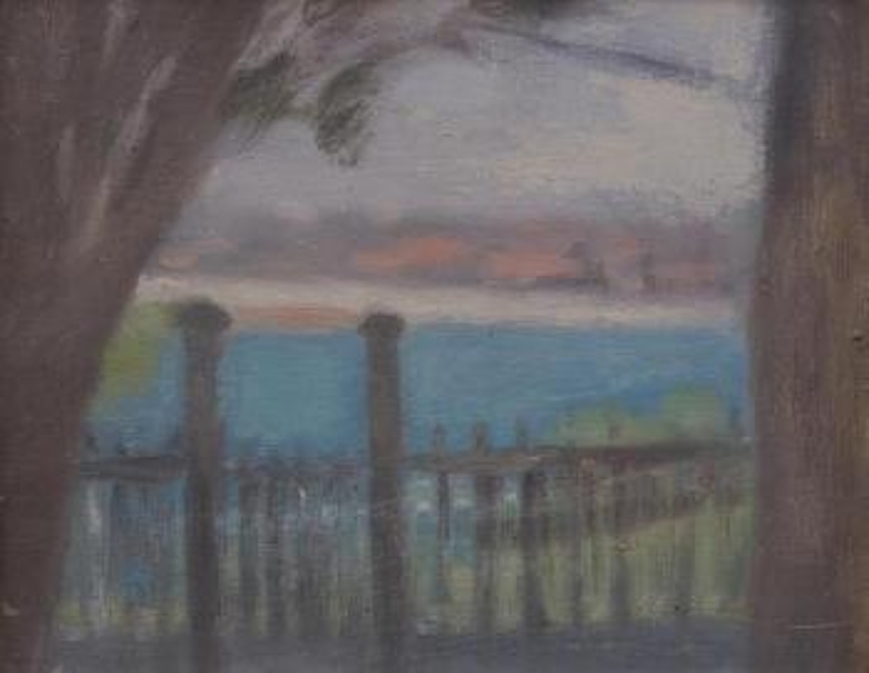 Picket fence , by Clarice Beckett