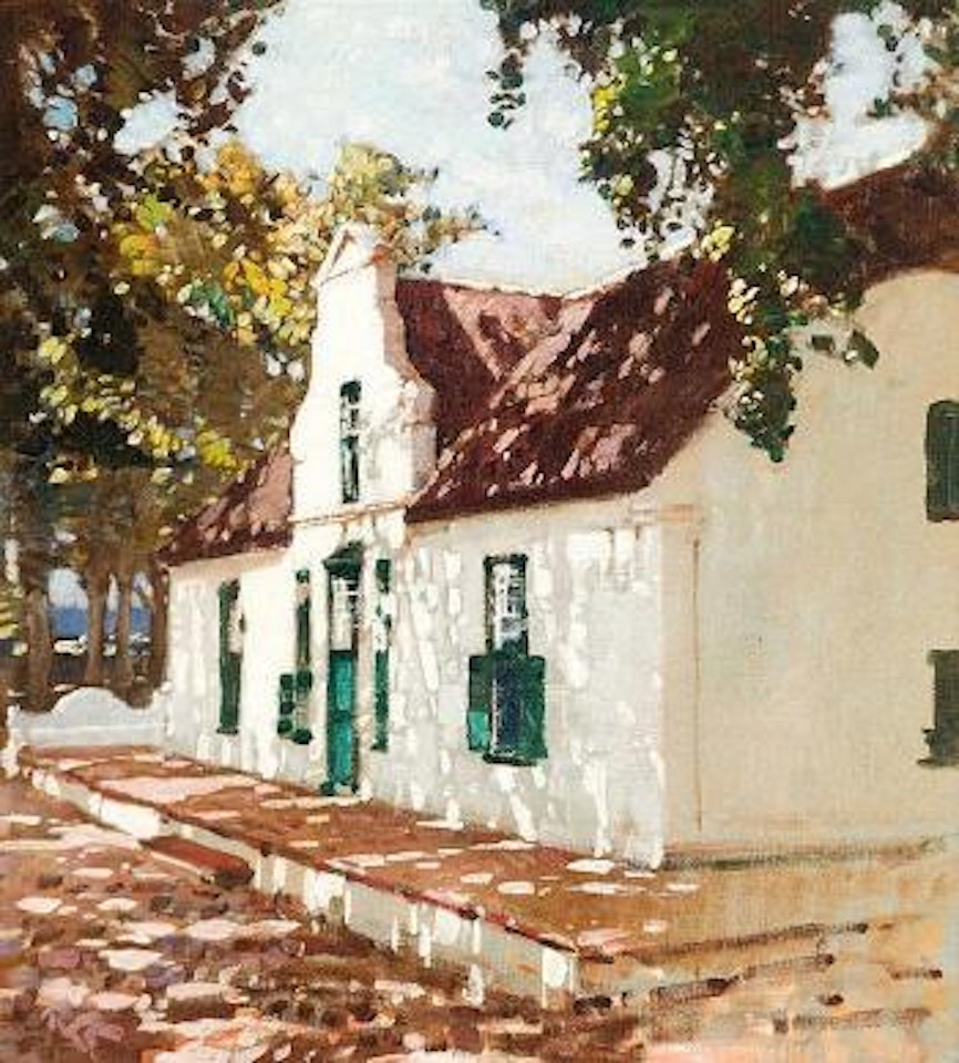 Cape Dutch house in Franschhoek , by Robert Gwelo Goodman