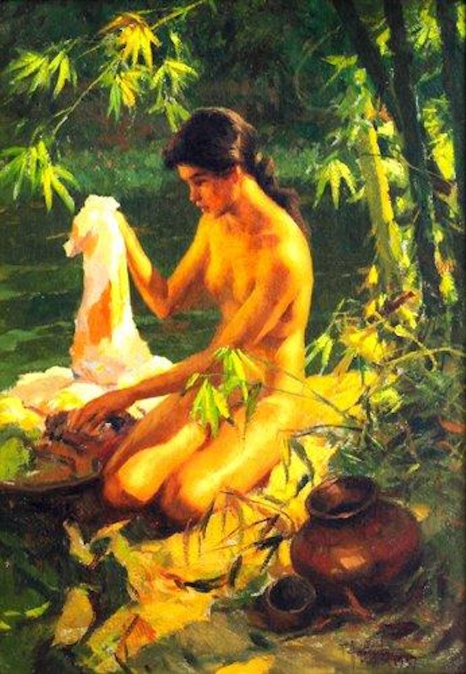 Nude lavandera ,
1937 by Fernando Amorsolo