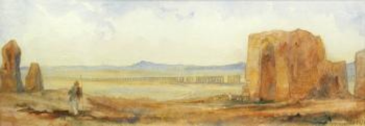 The Aqueduct of Claudio in the Roman Campagna ,
1831 by Edward Lear