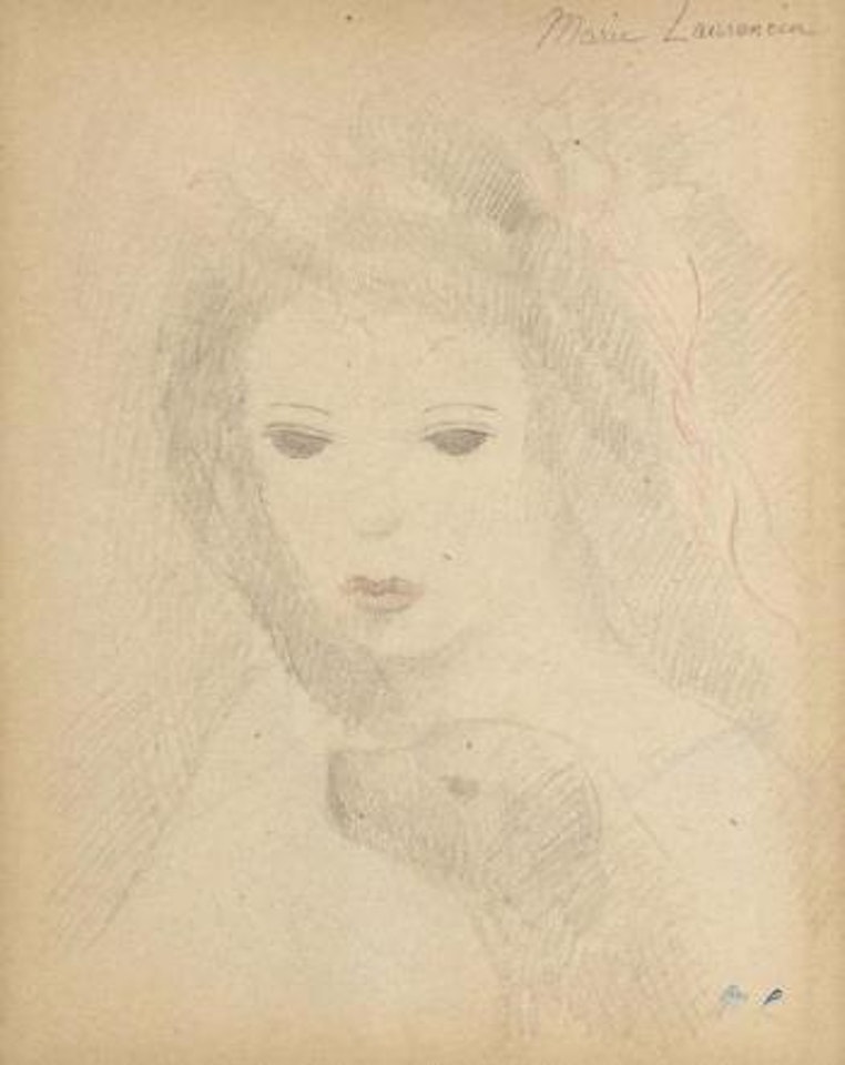 Portrait de jeune fille au chien , by Marie Laurencin