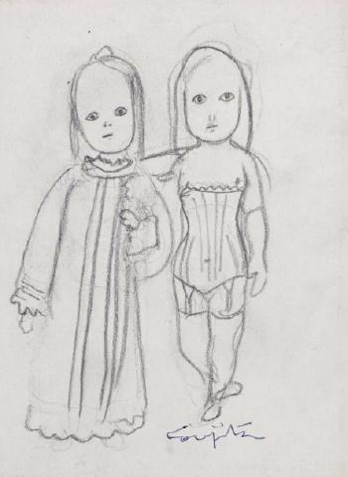 Etude de petites filles , by Leonard Tsuguharu Foujita