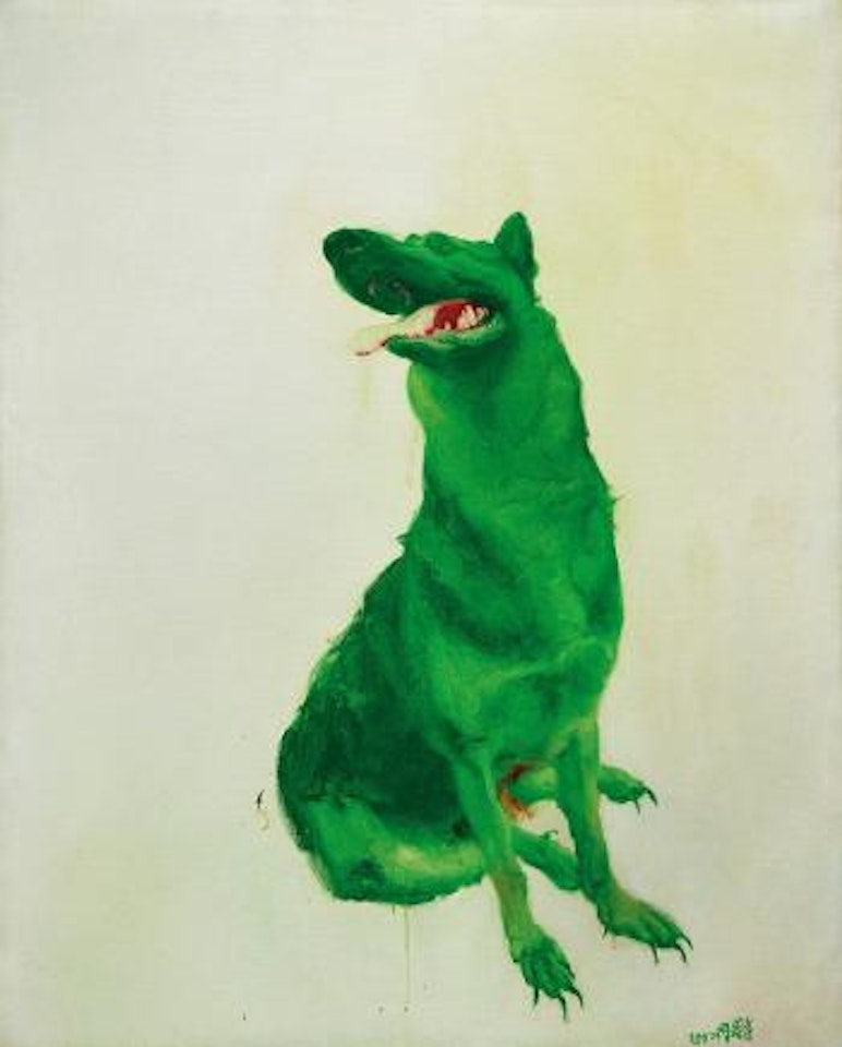 Green dog ,
2002 by Zhou Chunya
