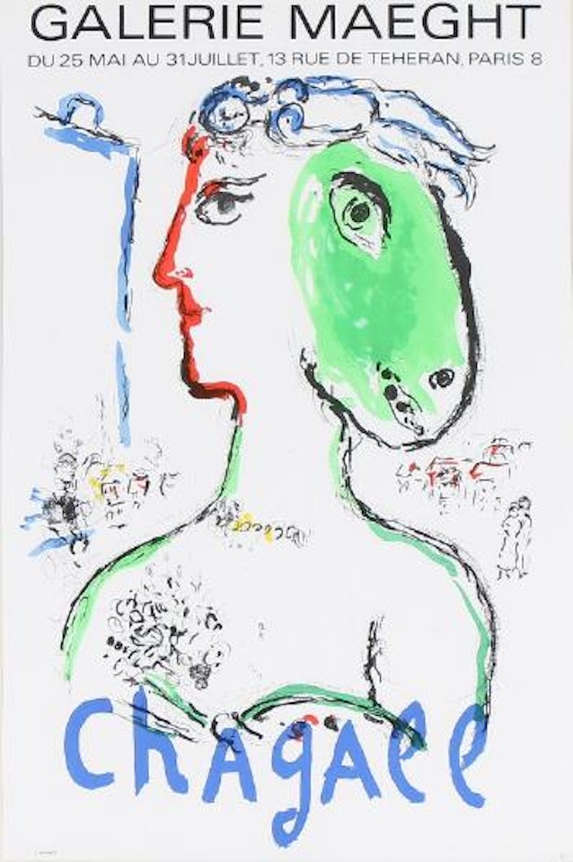 Exhibition poster, Galerie Maeght ,
1972 by Marc Chagall