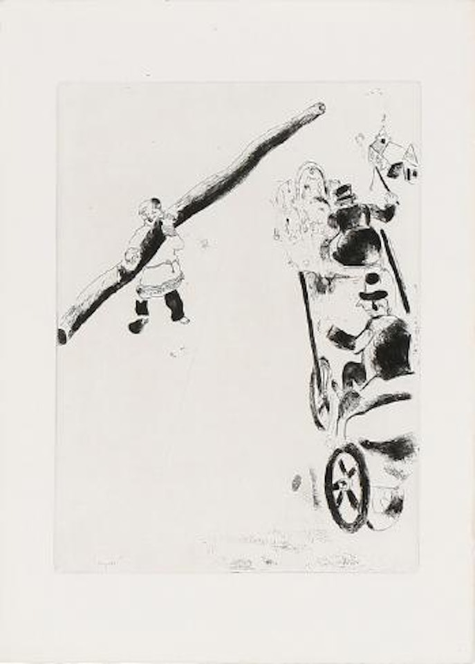 Two compositions from Les Ame Mortes ,
1948 by Marc Chagall