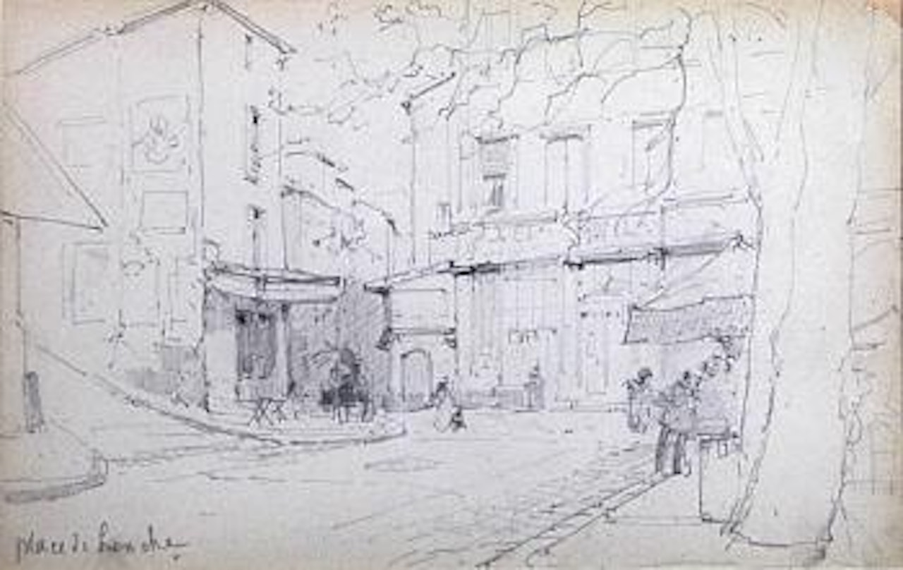 La place de Lenche, Marseille , by Eugene Galien-Laloue