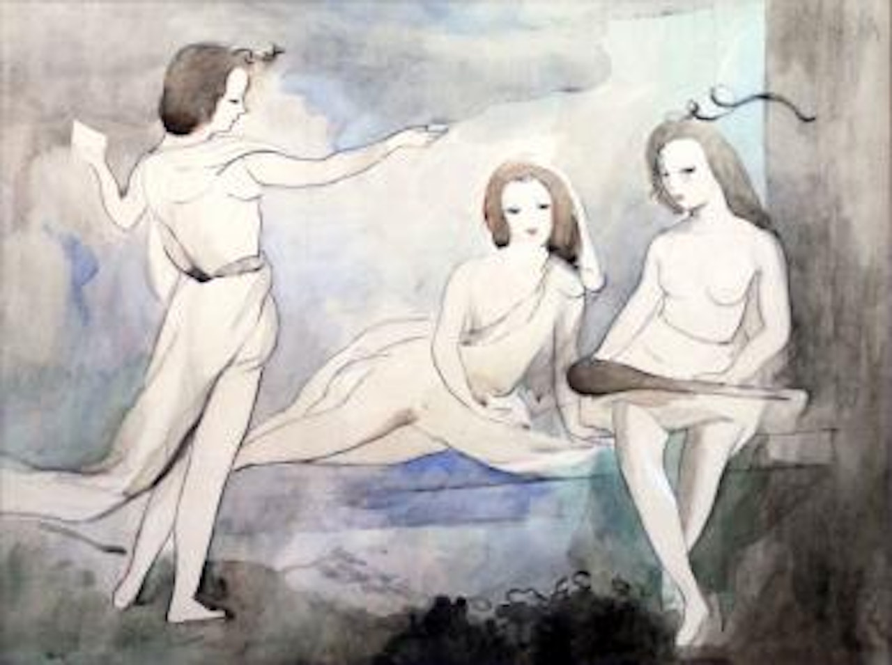 Le concert, trois jeunes filles dans un paysage ,
1937 by Marie Laurencin