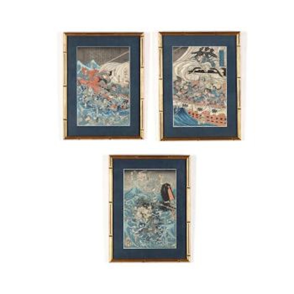 The Ghosts of the Taira Clan attacking Yoshitsune's ship , by Utagawa Kuniyoshi