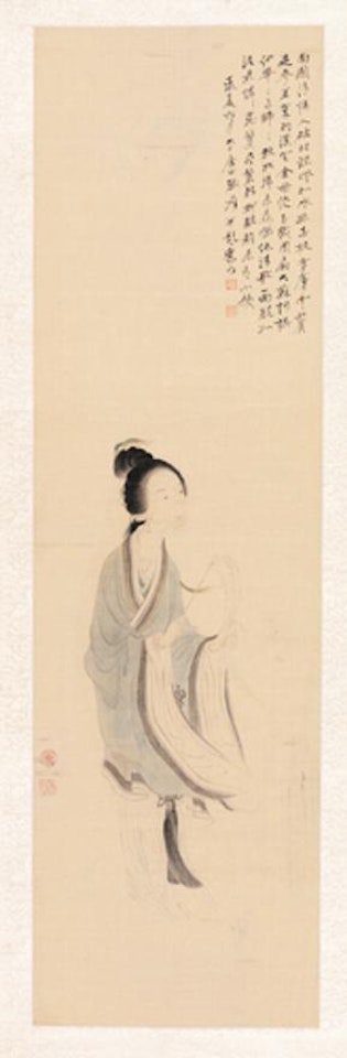 Whiskers ladies figure ,
1947 by Zhang Daqian