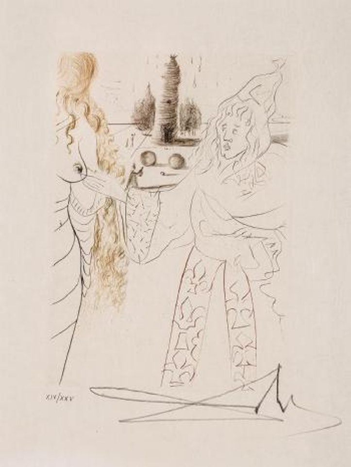 Dojrzewanie kobiety, z cyklu Dekameron ,
1972 by Salvador Dali