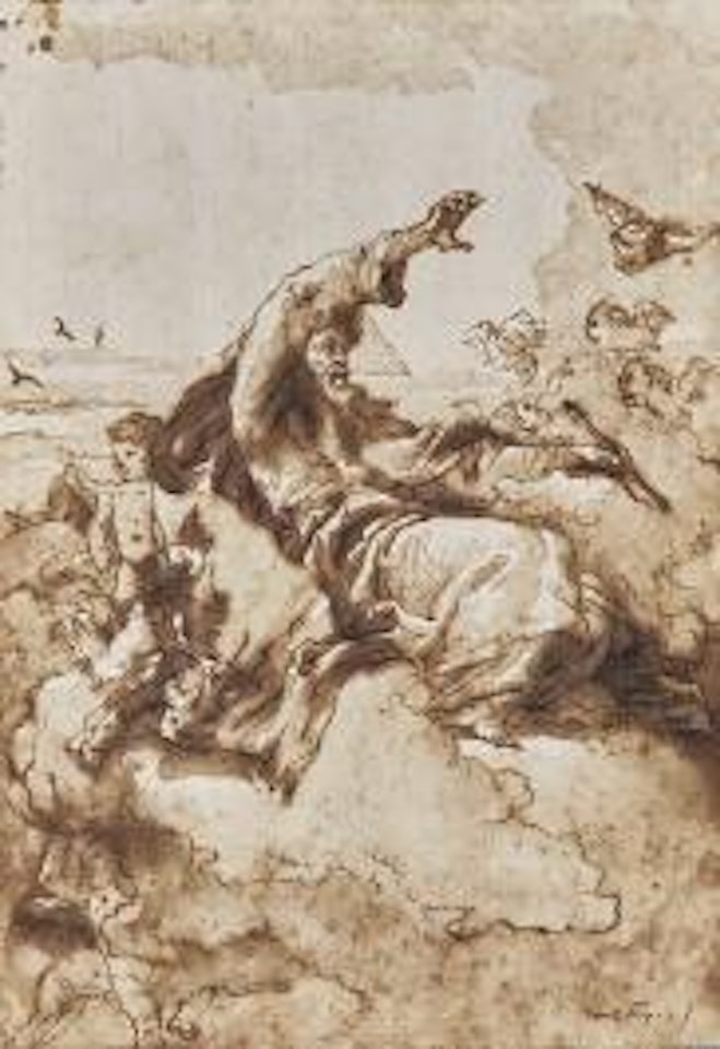 Dieu le père entouré d' Anges , by Giovanni Domenico Tiepolo