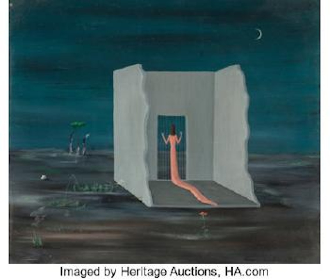 Untitled (Woman in a crumbling cell) ,
1949 by Gertrude Abercrombie