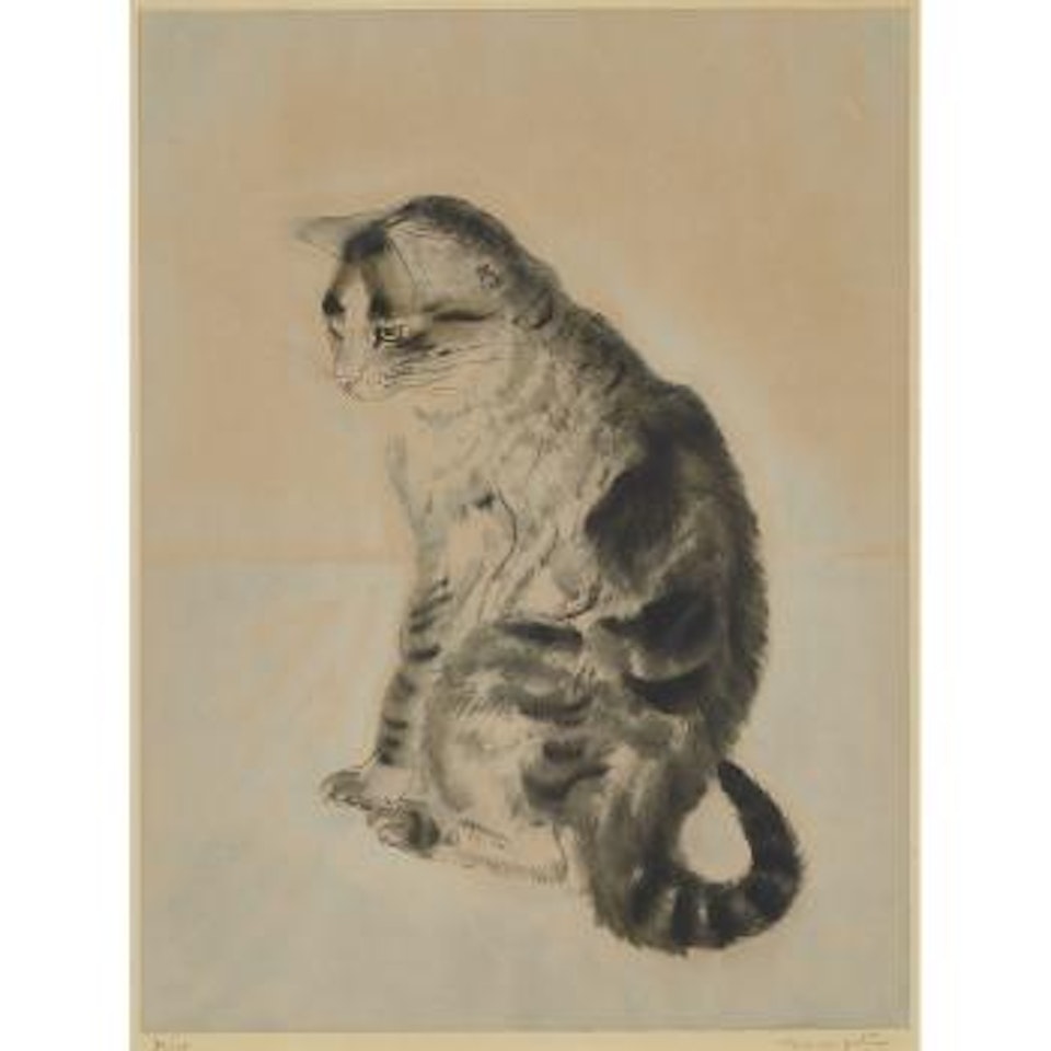 Chat Assis ,
1929 by Leonard Tsuguharu Foujita