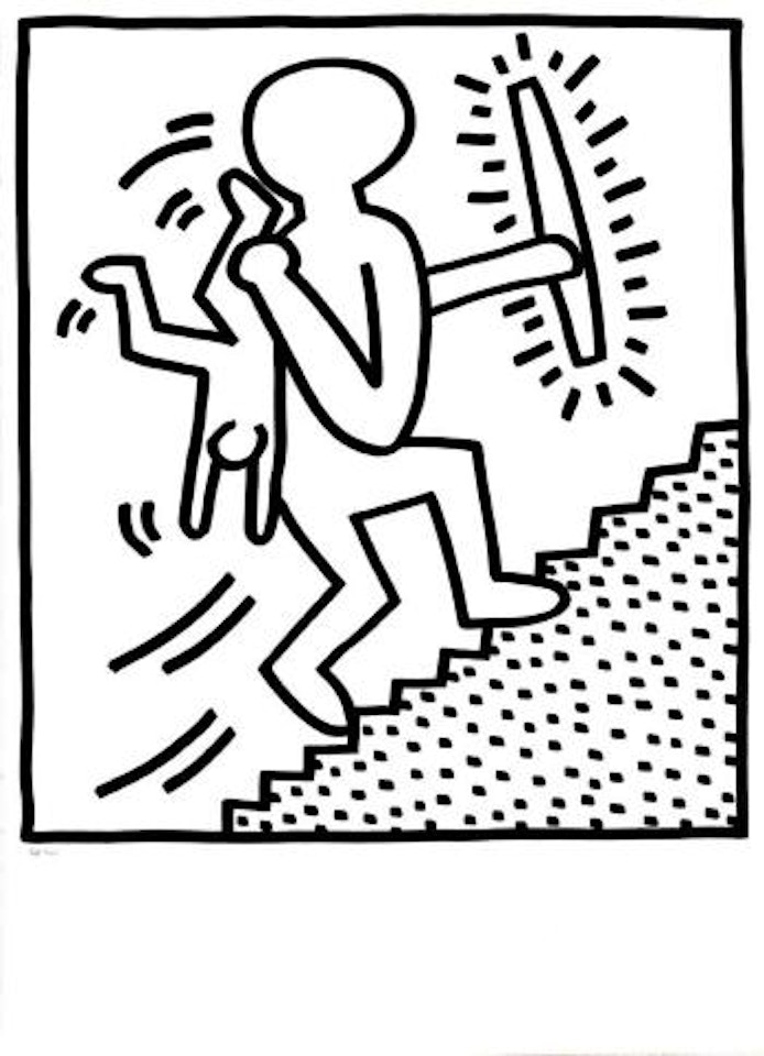 Untitled, from Galerie Lucio Amelio ,
1983 by Keith Haring