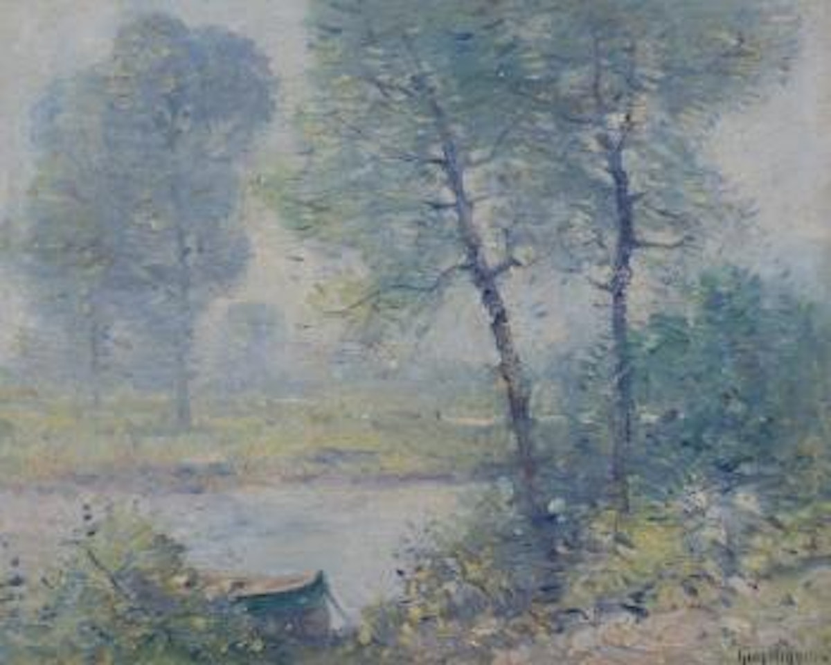 Boat in a Spring Stream , by Guy Carleton Wiggins