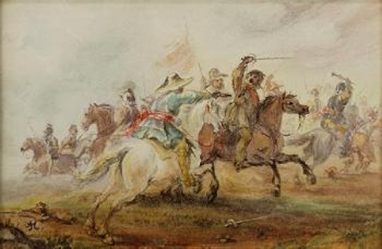 Battle scene , by Alfred Jacob Miller